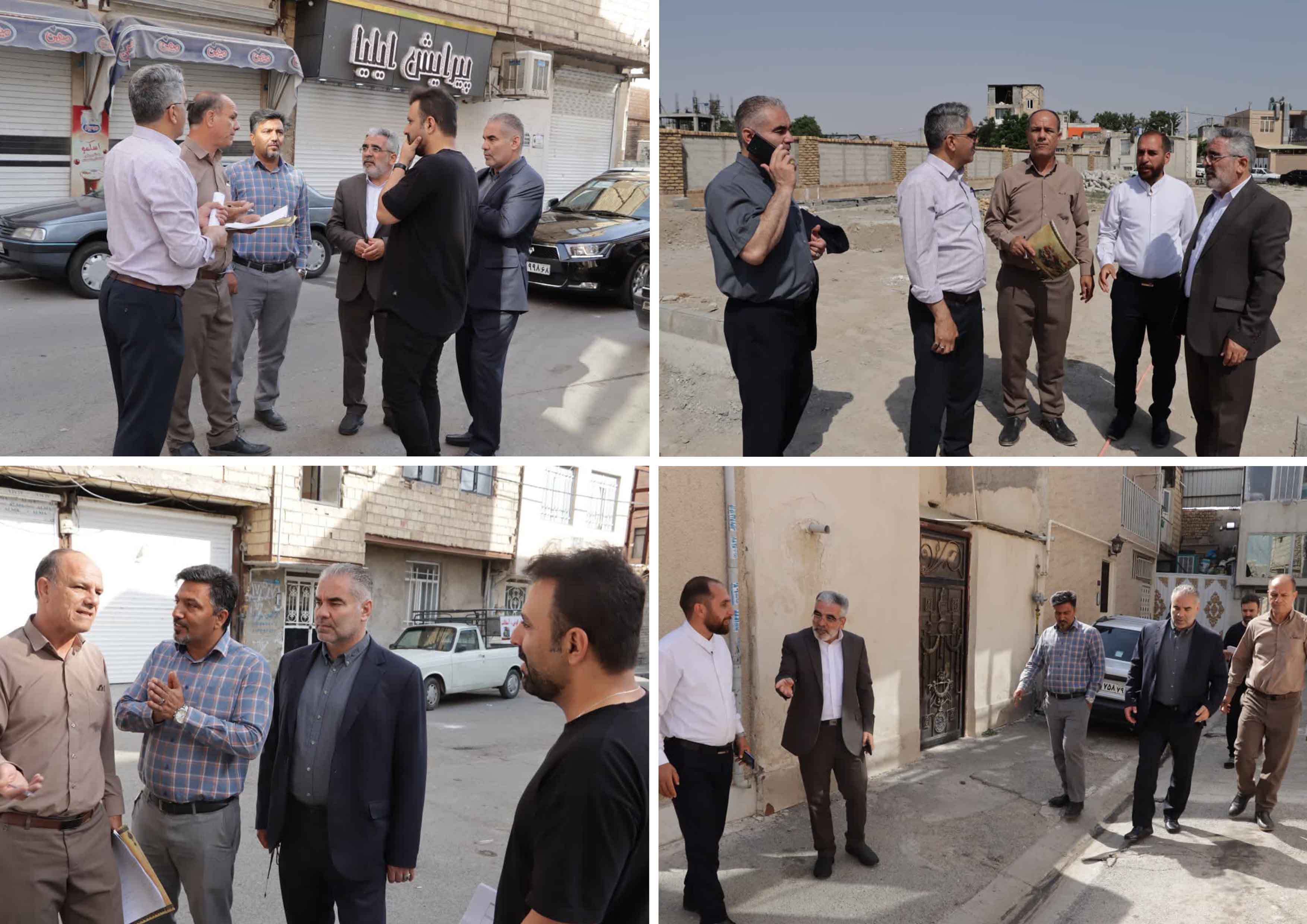 بازدید میدانی اعضای شورای اسلامی شهر محمدشهر از سطح شهر به منظور تعیین اولویت معابر جهت اصلاح و بهسازی